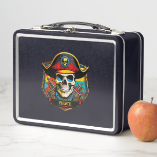 Pirate Captain Metal Lunch Box