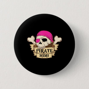 Pirate Captain Mimi Pirate Mimi Funny Halloween 6 Cm Round Badge