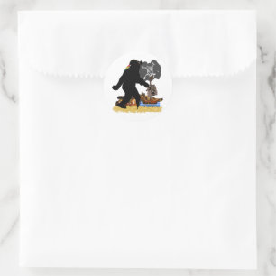 Pirate Captain Sasquatch Classic Round Sticker