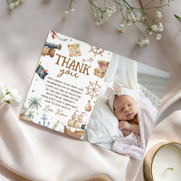 Pirate Captain Ship Photo Thank You Card