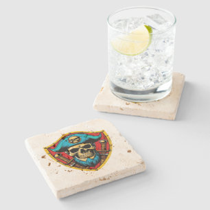 Pirate Captain Stone Coaster