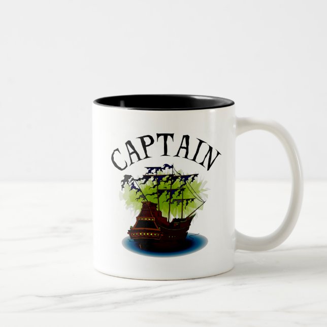 Pirate Captain Two-Tone Coffee Mug (Right)