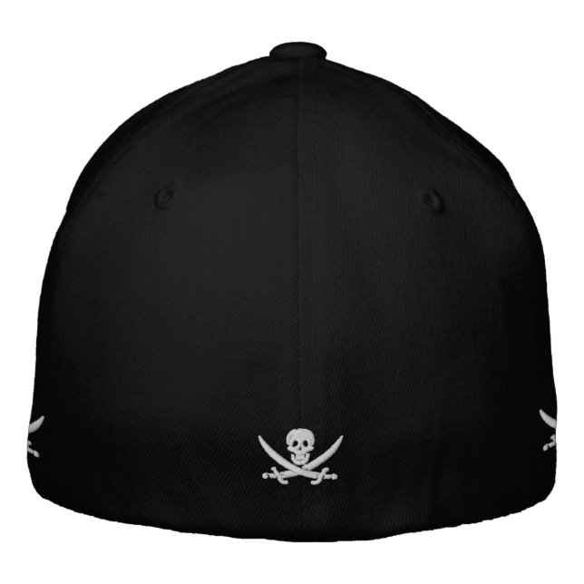 Pirate captain with skull motif embroidered hat (Back)