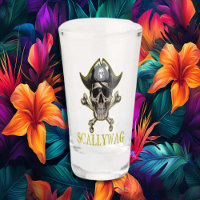 PIRATE CARRIBEAN GOLD SKULL Crossbones Scallywag