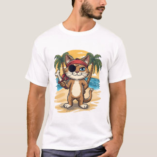 Pirate Cat Adventure T-Shirt