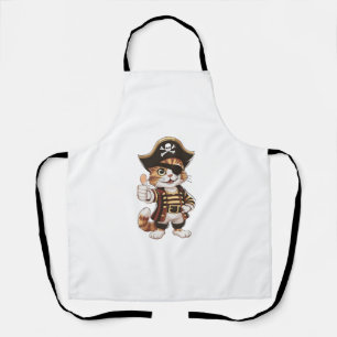 Pirate Cat cat lover Eye Patch Gasparilla Apron