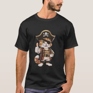 Pirate Cat cat lover Eye Patch Gasparilla T Shirt