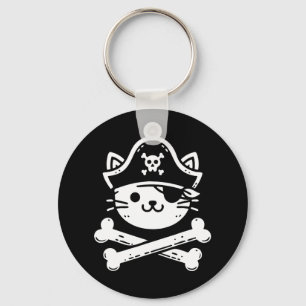Pirate Cat Crossbones Cat Lover Cats Kitten Owner  Key Ring