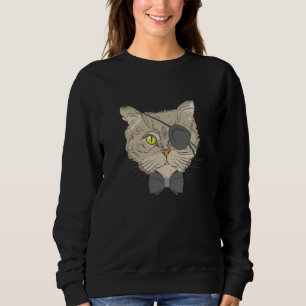 Pirate Cat Eye Surgery Survivor Glaucoma Cataract Sweatshirt