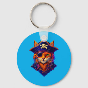 Pirate Cat Funny Halloween Kitten Costume For Ages Key Ring