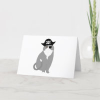 Pirate Cat Greeting Card