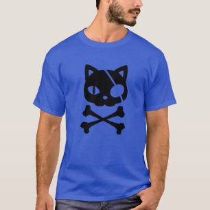 Pirate Cat Kitten Halloween Skull Cross Bones Cost T-Shirt