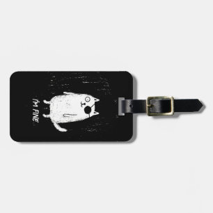 Pirate Cat – Minimal Funny Cat Art Luggage Tag