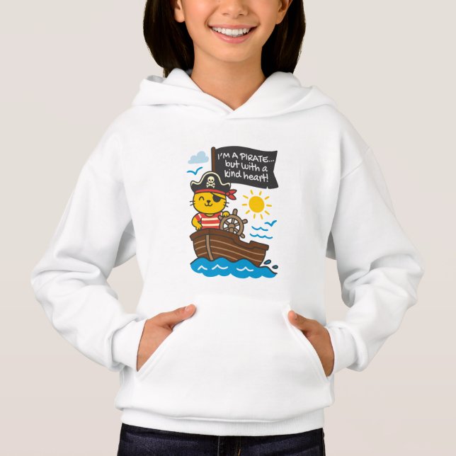 Pirate cat sweatshirt - kawaii design (Front)