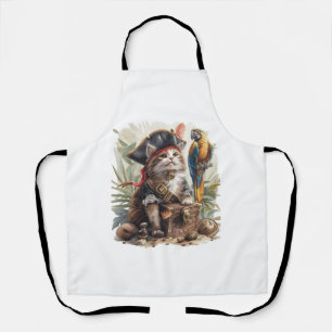 Pirate Cat Treasure Apron