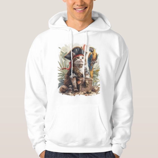 Pirate Cat Treasure Hoodie (Front)