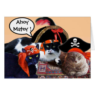 PIRATE CATS AND ANTIQUE PIRATES TREASURE MAPS