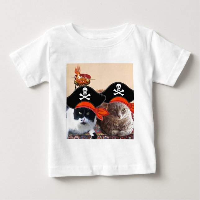 PIRATE CATS ,Talk like a Pirate Day Baby T-Shirt (Front)