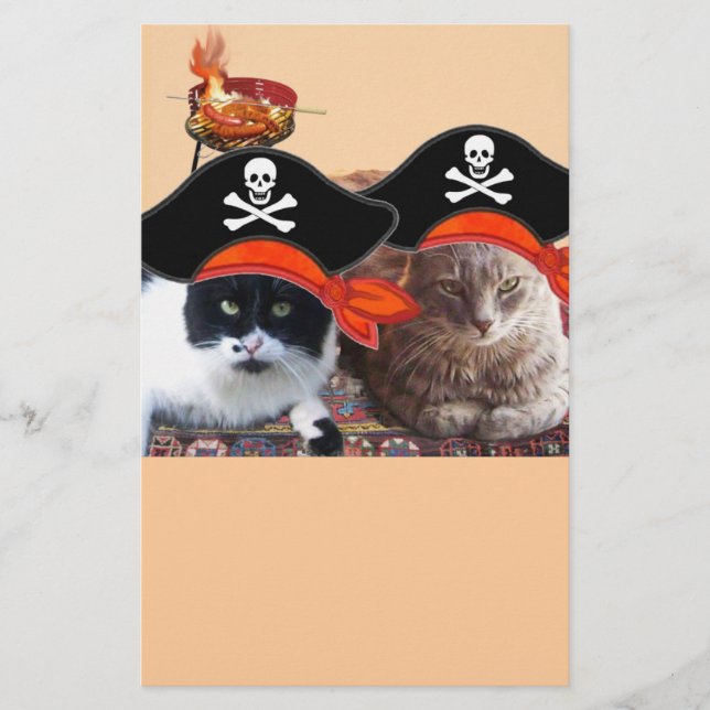 PIRATE CATS ,Talk like a Pirate Day Stationery (Front)