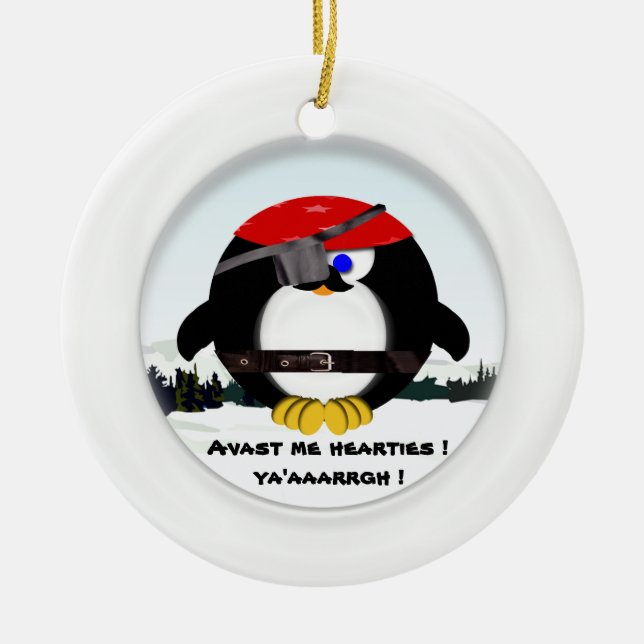 Pirate Ceramic Ornament (Front)