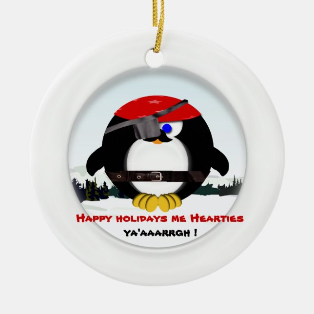 Pirate Ceramic Tree Decoration (Front)