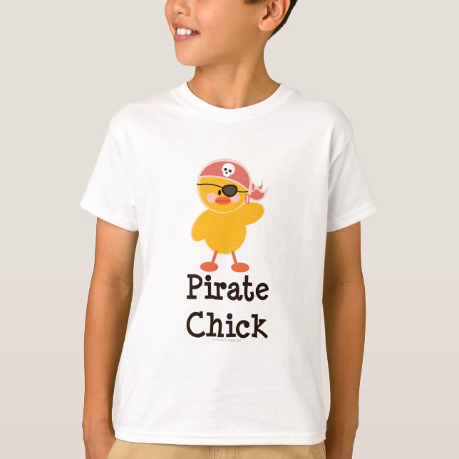 Pirate Chick Kids T shirt (Front)