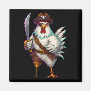 Pirate Chicken Funny Halloween Costume For Men Wom Magnet