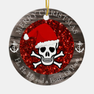 Pirate Christmas Ceramic Ornament