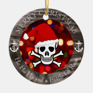 Pirate Christmas Ceramic Ornament