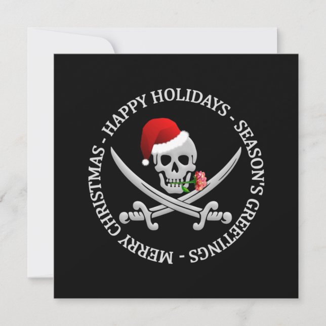 Pirate Christmas invitation - customise (Front)