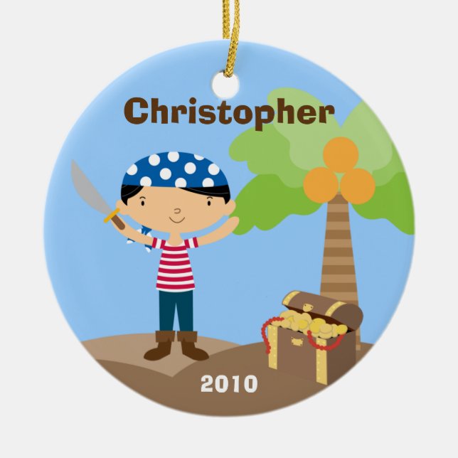 Pirate Christmas Ornament (Front)