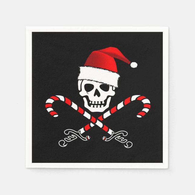 Pirate Christmas Party Paper Napkins (Front)