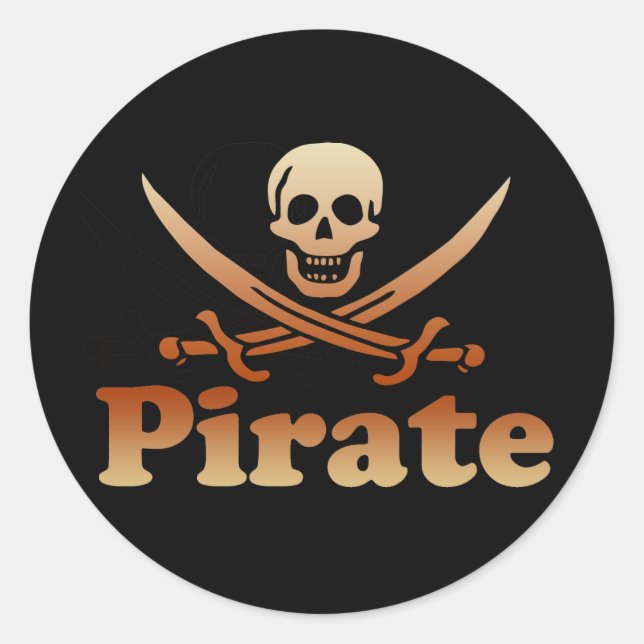 Pirate Classic Round Sticker (Front)
