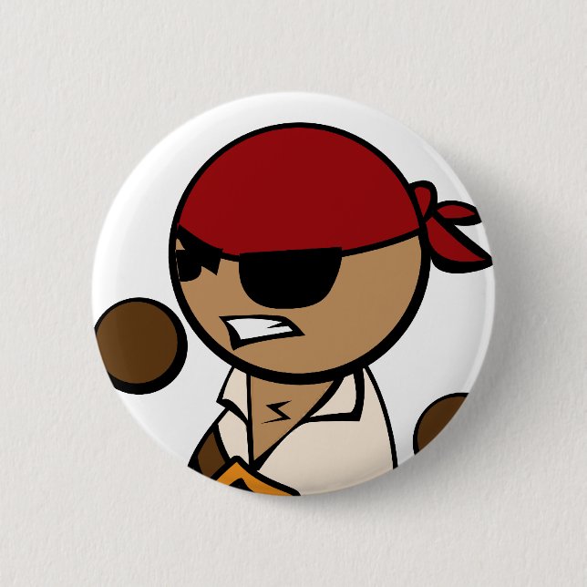 Pirate Close-up 6 Cm Round Badge (Front)