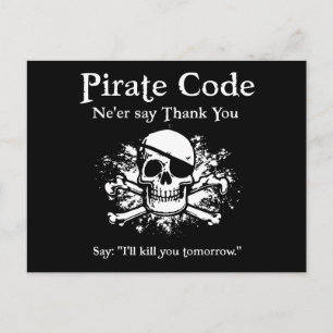 Pirate Code: Thank You Postcard