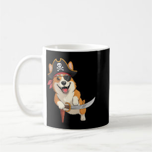 Pirate Corgi Funny Dog Lovers Halloween Costume Coffee Mug