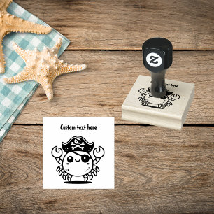 Pirate Crab Rubber Stamp