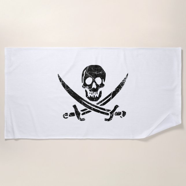 Pirate Cross Beach Towel (Front)