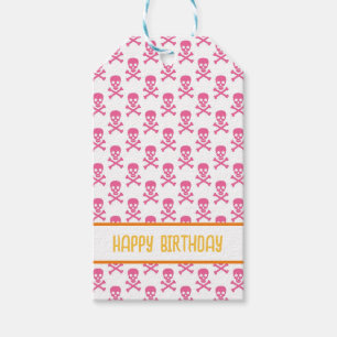 Pirate Crossbones Happy Birthday Kids Colourful Fu Gift Tags