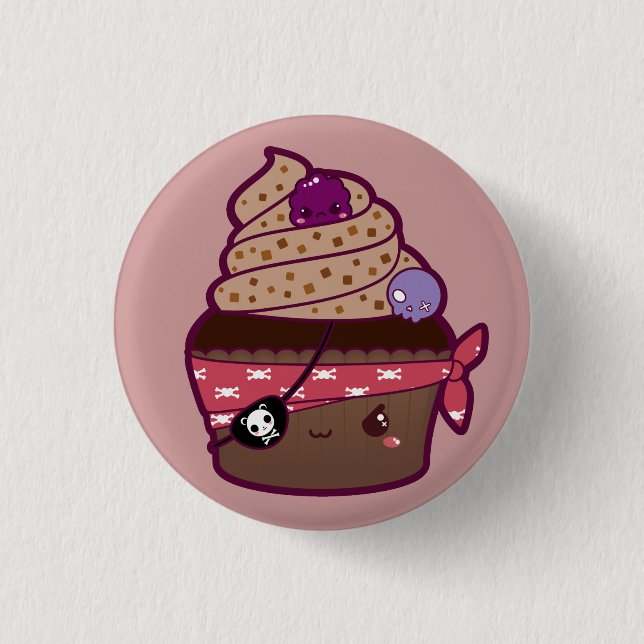 Pirate Cupcake 3 Cm Round Badge (Front)