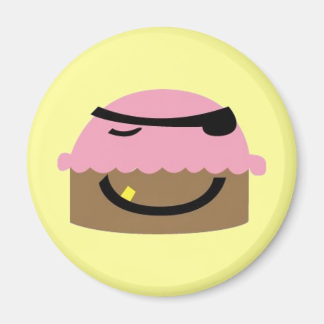 Pirate Cupcake Magnet (Front)