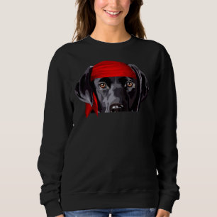 Pirate Curious Black Lab Puppy Sweatshirt