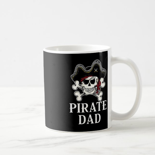 Pirate Dad Fun Halloween Costume Pirate Family Mat Coffee Mug (Right)