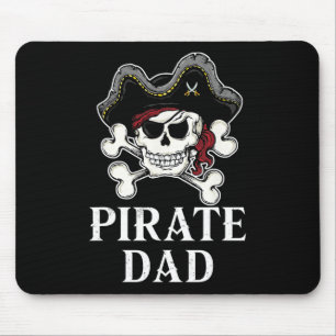 Pirate Dad Fun Halloween Costume Pirate Family Mat Mouse Pad