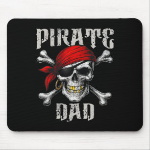 Pirate Dad Jolly Roger Flag And Skull Crossbones H Mouse Pad