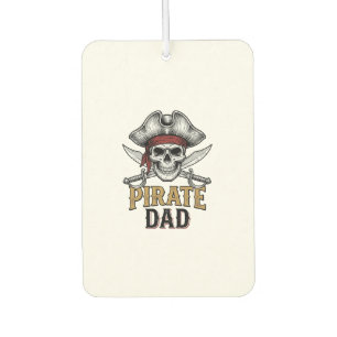 Pirate Dad Skull Sword Vintage Engraving Shirt_1 Car Air Freshener