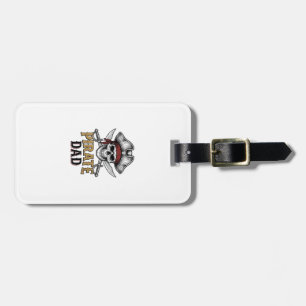Pirate Dad Skull Sword Vintage Engraving Shirt_1 Luggage Tag