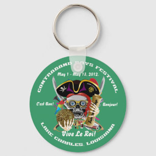 Pirate Days Lake Charles, Louisiana. 30 Colours Key Ring