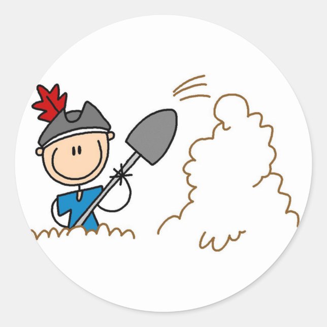 Pirate Digging For Treasure Sticker (Front)