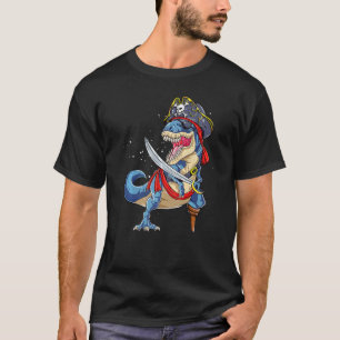 Pirate Dinosaur Rex Tyrannosaurus Halloween Costum T-Shirt